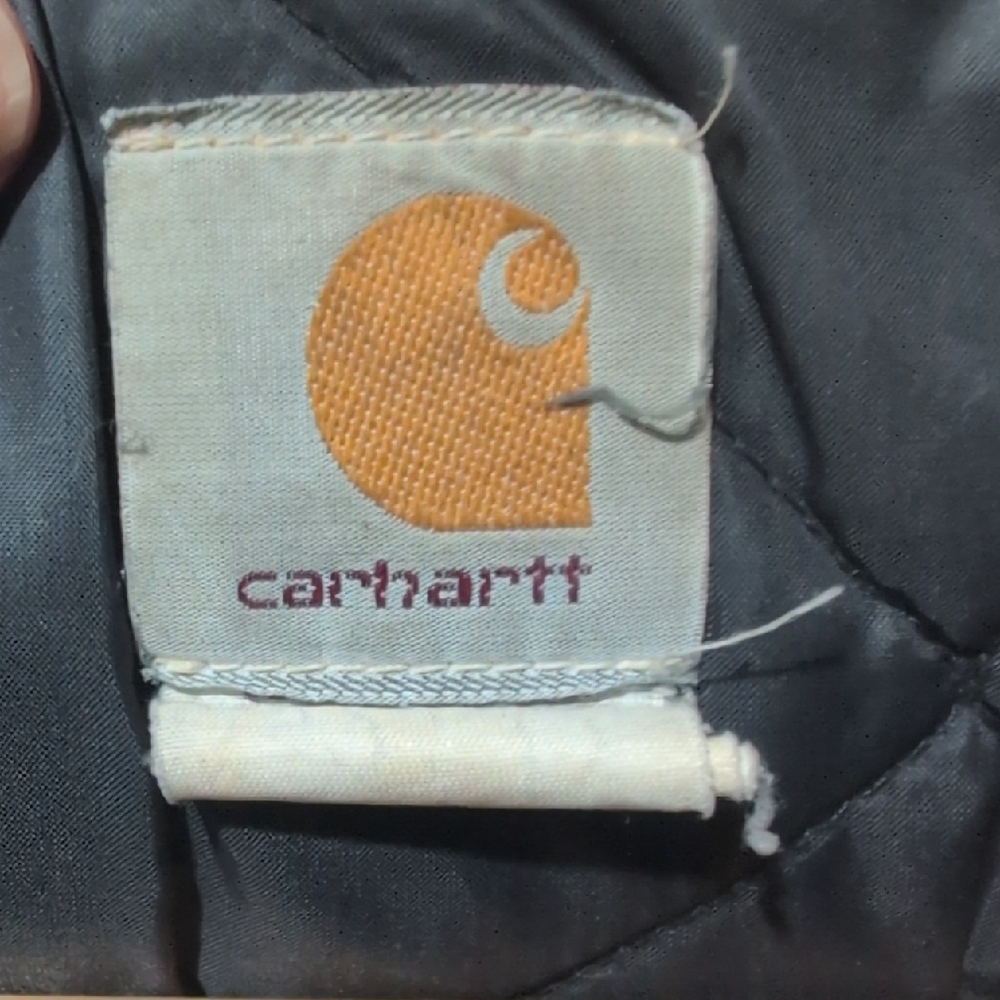 Carhartt Men's Dark Gray Jacket with Brown Collar - Picture 6 of 8